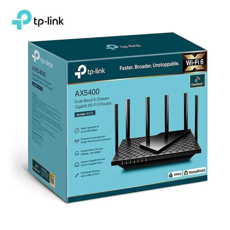 Bộ Phát Wi-Fi 6 TP-Link Archer AX72 AX5400 Băng Tần Kép 2.5/5GHz