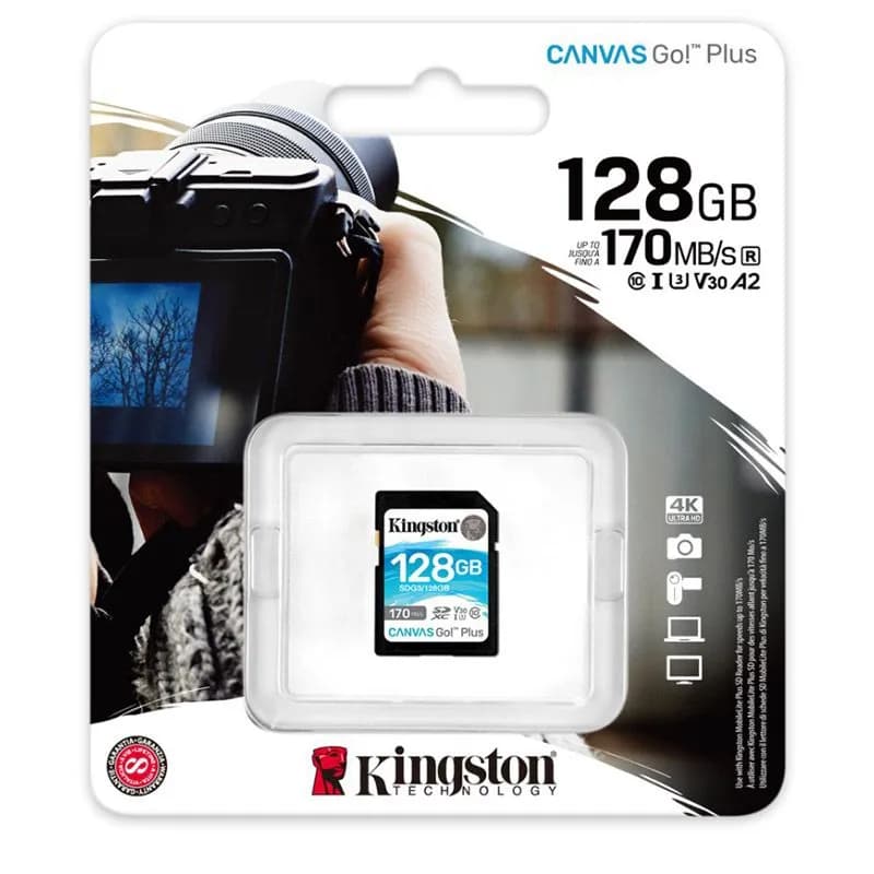 Thẻ nhớ SDXC Kingston Canvas Go Plus 128GB U3 V30 200MB/s (SDG3/128GB)