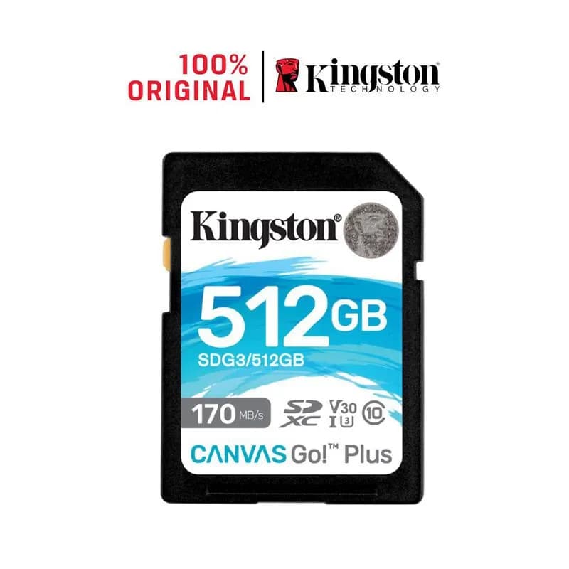 Thẻ nhớ SDXC Kingston Canvas Go Plus 512GB U3 V30 200MB/s (SDG3/512GB)