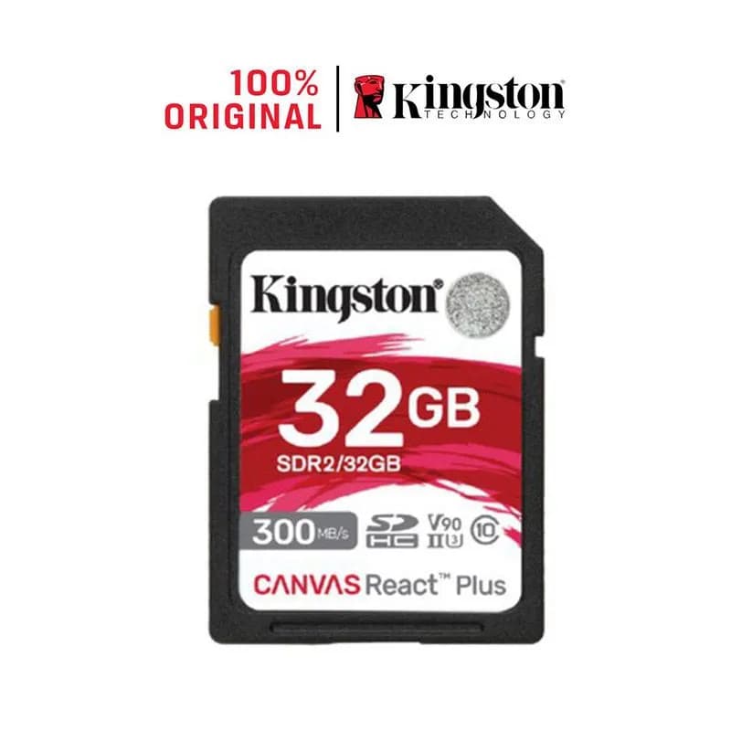 Thẻ nhớ SDHC Kingston Canvas React Plus 32GB UHS-II V90 300MB/s (SDR2/32GB)