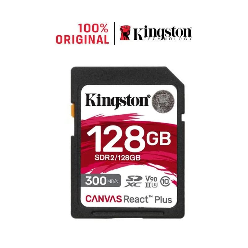 Thẻ nhớ SDXC Kingston Canvas React Plus 128GB UHS-II V90 300MB/s (SDR2/128GB)
