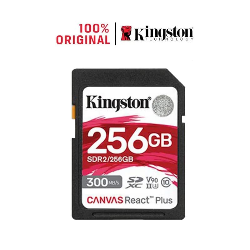 Thẻ nhớ SDXC Kingston Canvas React Plus 256GB UHS-II V90 300MB/s (SDR2/256GB)