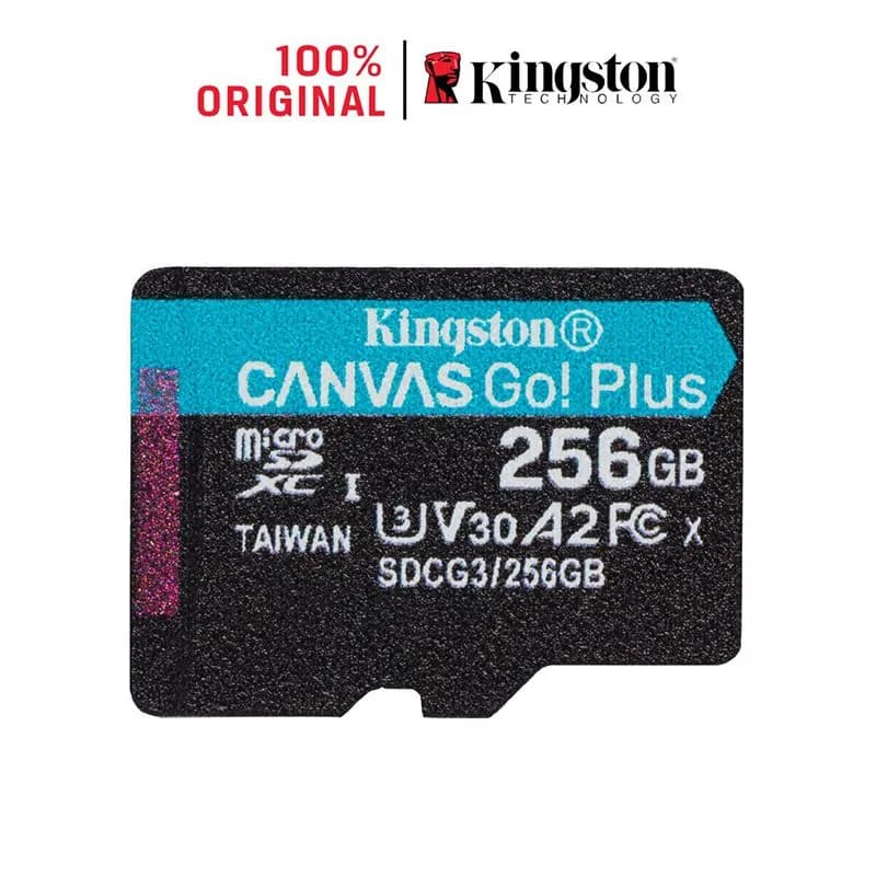 Thẻ nhớ MicroSDXC Kingston Canvas Go! Plus 256GB 170MB/s U3 V30 A2 Kèm Adapter (SDCG3/256GB)