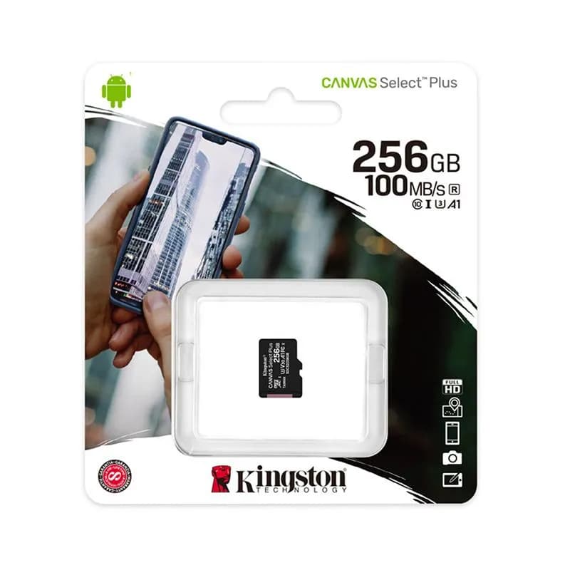 Thẻ nhớ MicroSDXC Kingston Canvas Select Plus 256GB 100MB/s A1 Class 10 (SDCS2/256GBSP)