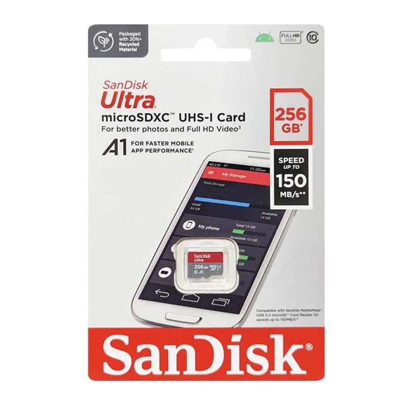 Thẻ nhớ MicroSDXC SanDisk Ultra 256GB 150MB/s A1 Class 10
