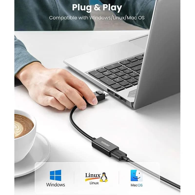 Cáp Chuyển Đổi DisplayPort Sang HDMI Ugreen 40362 (Hỗ Trợ 1080P, Vỏ Nhựa ABS Cao Cấp)