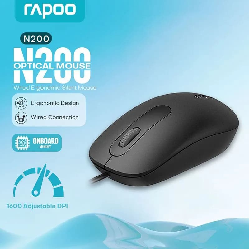 Chuột quang có dây Rapoo N200 Chính Hãng, Giá Tốt