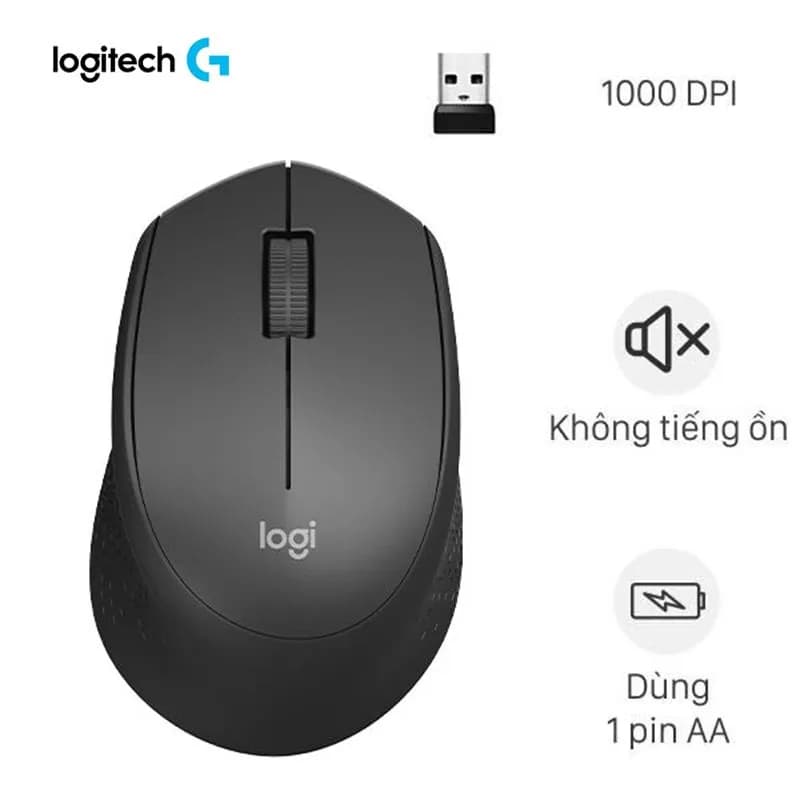 Chuột không dây Logitech M331 Silent Chính Hãng, Giá Tốt