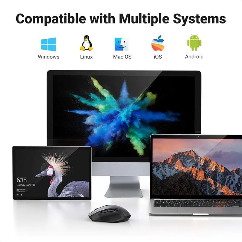 Chuột Không Dây Ugreen 15063 MU006 Màu Đen Cho Máy Tính, Laptop