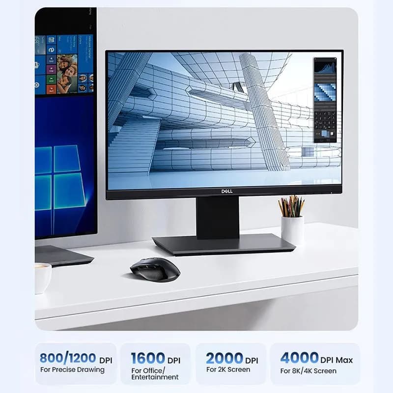 Chuột Không Dây Dual Mode Ugreen 15508 MU006 (Bluetooth 5.0 & Wireless 2.4GHz)