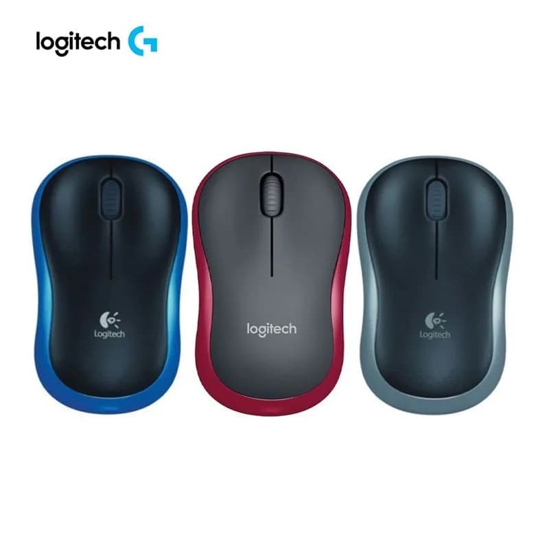 Chuột Máy Tính Không Dây Logitech M185 (Xám/Đỏ/Xanh)