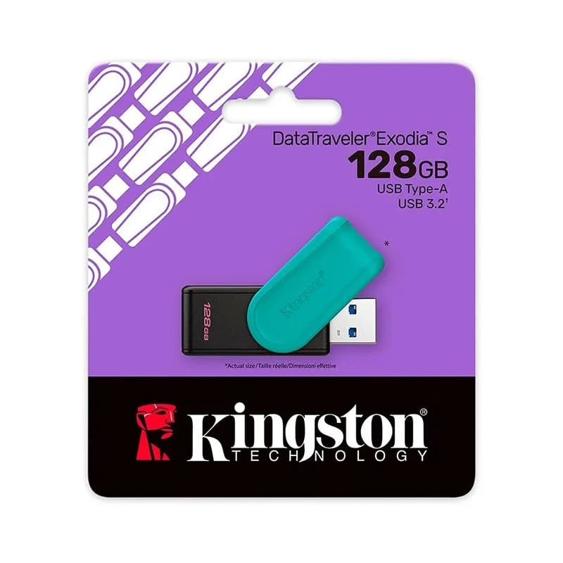 USB 128GB Kingston DataTraveler Exodia M (DTXS/128GB) - USB 3.2 Gen 1 Nắp Trượt - Hàng Chính Hãng
