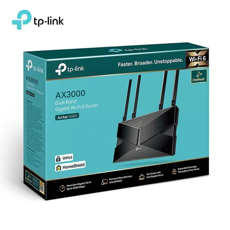 Bộ Phát Wifi 6 TP-Link Archer AX53 Băng Tần Kép AX3000