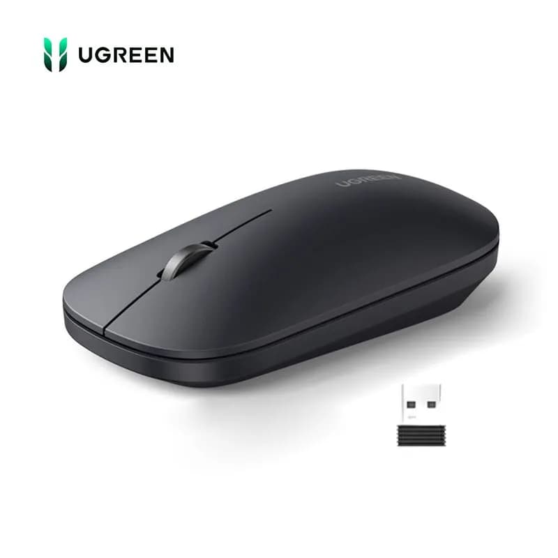 Chuột Không Dây Ugreen MU003 Silent Click Chống Ồn 2400 DPI Công Thái Học Cho Laptop, PC
