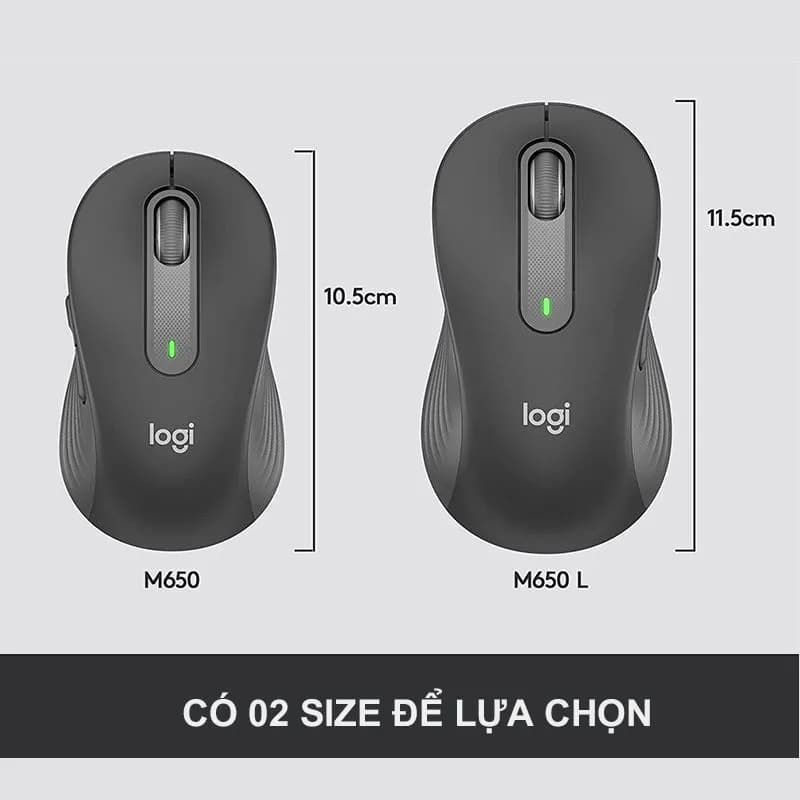 Chuột Không Dây Logitech Signature M650L Size L (Wireless & Bluetooth)
