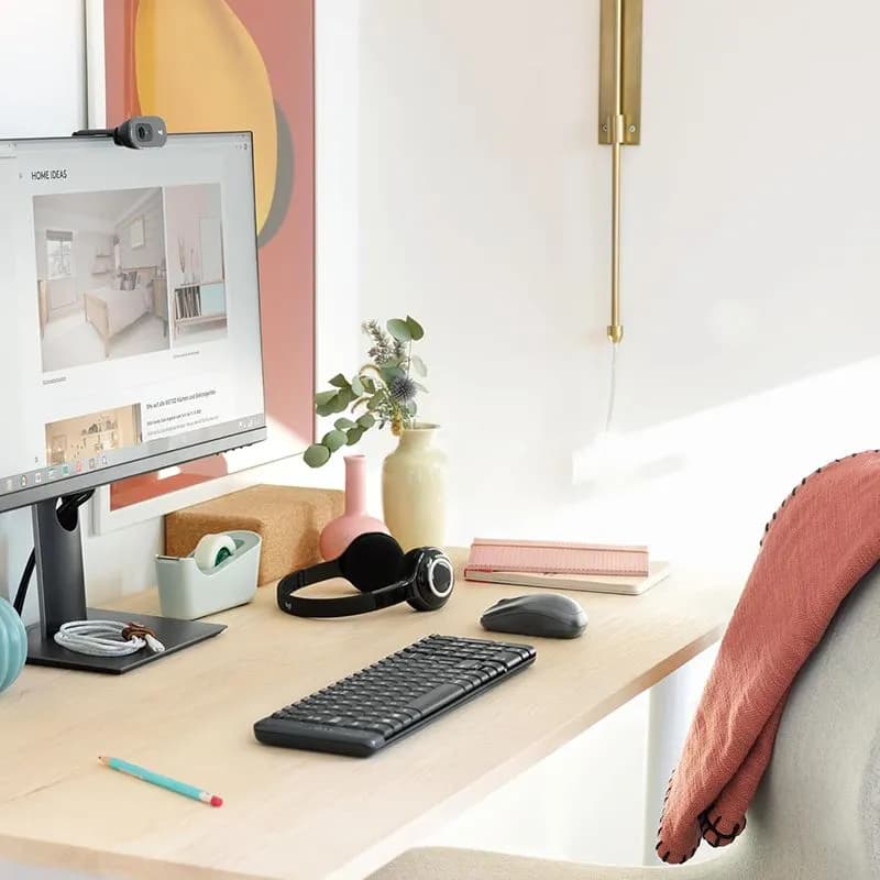 Bộ Bàn Phím Chuột Không Dây Logitech MK220 - Hàng Chính Hãng