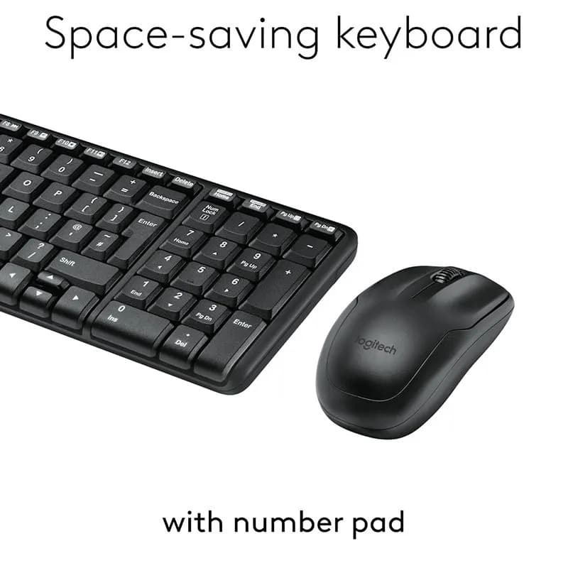 Bộ Bàn Phím Chuột Không Dây Logitech MK220 - Hàng Chính Hãng