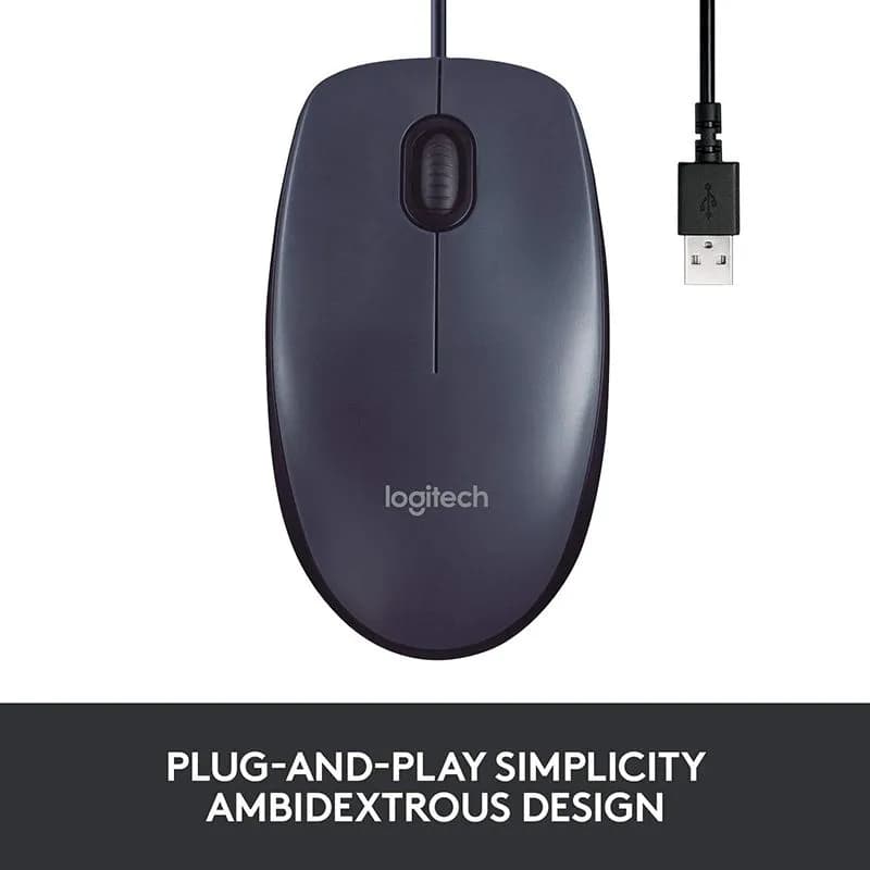 Chuột Máy Tính Có Dây Logitech M100r 1000DPI Chính Hãng