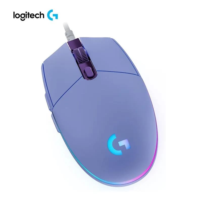 Chuột Máy Tính Gaming Logitech G203 Lightsync Tím Lilac Có Dây