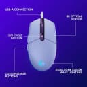 Chuột Máy Tính Gaming Logitech G203 Lightsync Tím Lilac Có Dây 2