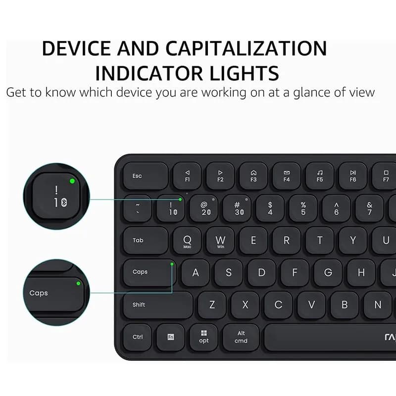 Bộ bàn phím chuột không dây Rapoo 9010M (Bluetooth & 2.4Ghz)