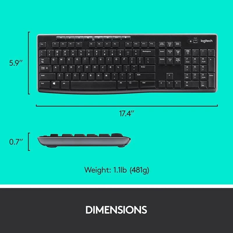 Bộ Bàn Phím Chuột Logitech MK270R Không Dây Văn Phòng Siêu Bền
