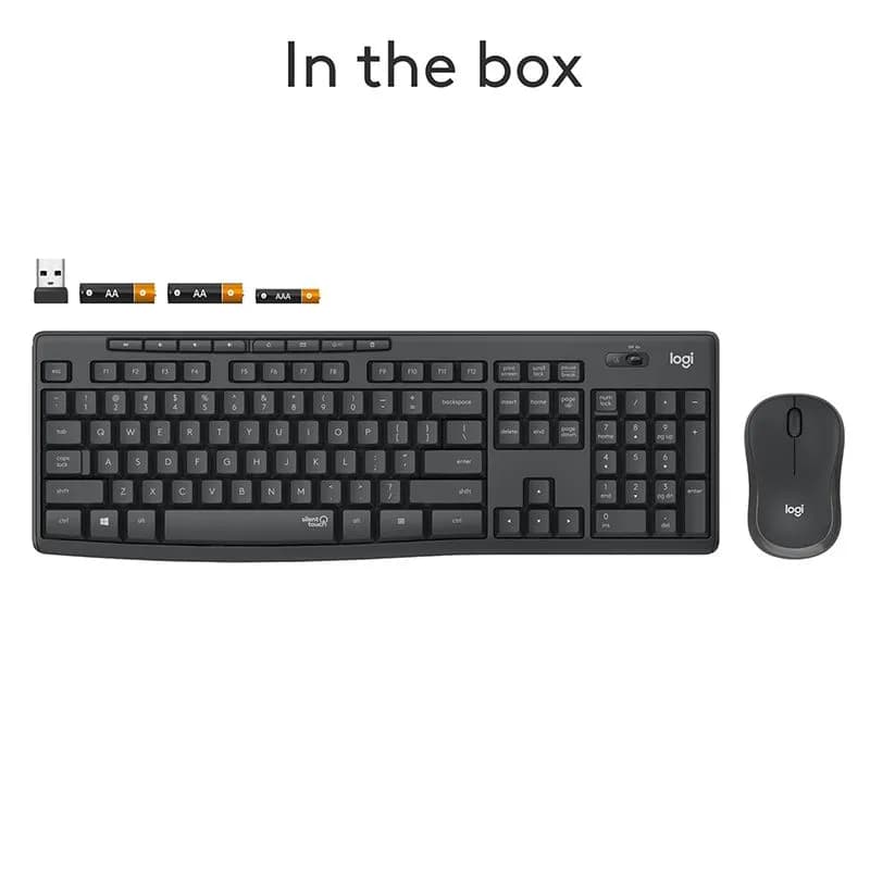 Bộ Bàn Phím Chuột Không Dây Logitech MK295 Silent - Combo Chuột Và Bàn Phím Chống Ồn