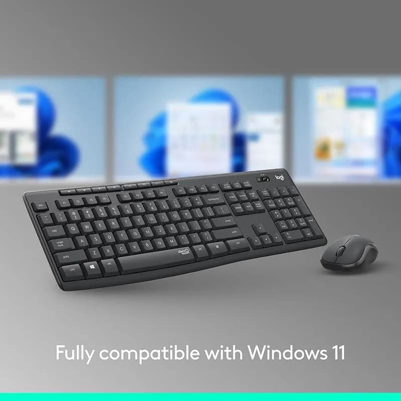 Bộ Bàn Phím Chuột Không Dây Logitech MK295 Silent - Combo Chuột Và Bàn Phím Chống Ồn
