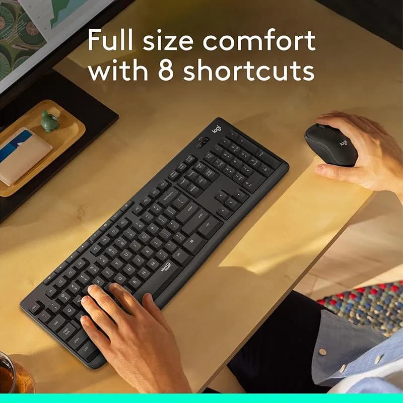 Bộ Bàn Phím Chuột Không Dây Logitech MK295 Silent - Combo Chuột Và Bàn Phím Chống Ồn