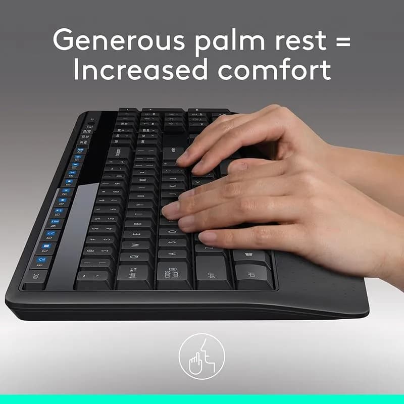 Bộ Bàn Phím Chuột Không Dây Logitech MK345 - Combo Chuột Và Bàn Phím Có Đệm Kê Tay