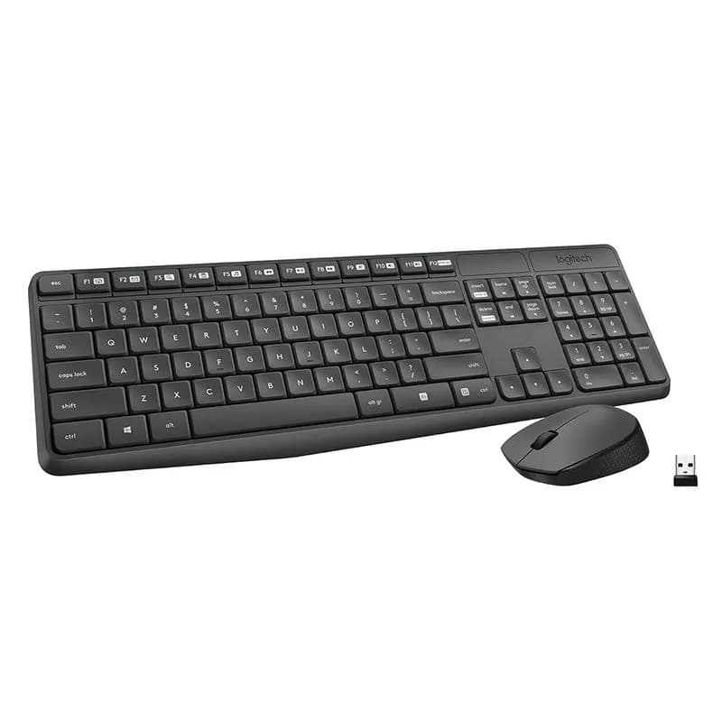 Bô Bàn Phím Và Chuột Không Dây Logitech MK235 Thiết Kế Tối Giản Chống Nước Siêu Bền