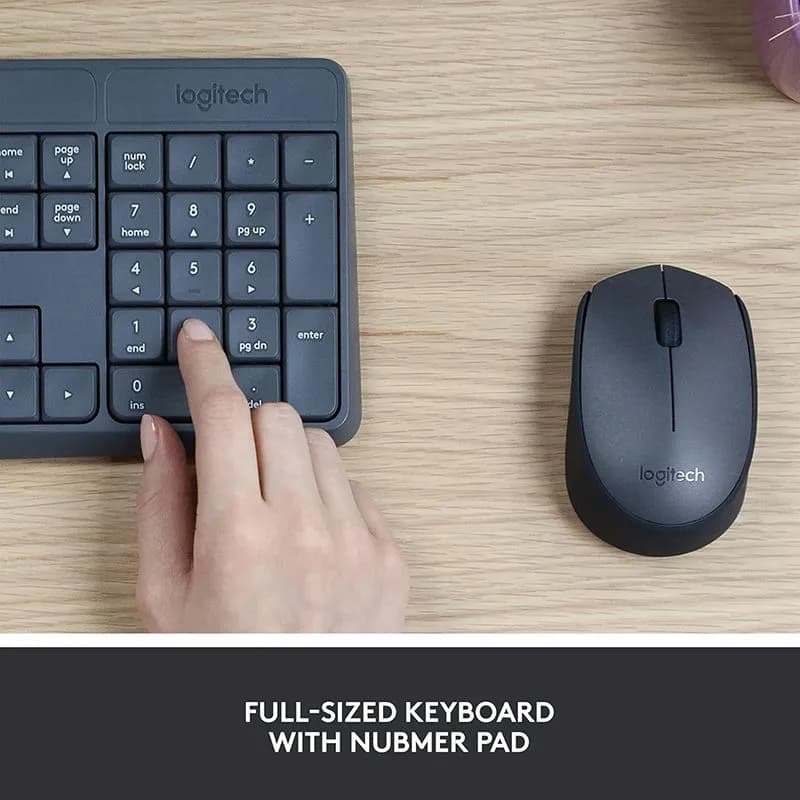 Bô Bàn Phím Và Chuột Không Dây Logitech MK235 Thiết Kế Tối Giản Chống Nước Siêu Bền