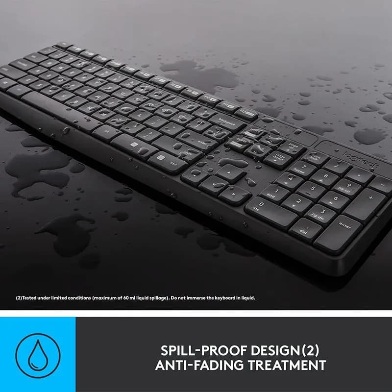 Bô Bàn Phím Và Chuột Không Dây Logitech MK235 Thiết Kế Tối Giản Chống Nước Siêu Bền