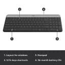 Bộ Bàn Phím Chuột Không Dây Logitech MK470 Slim - Combo Chuột Và Bàn Phím Siêu Mỏng Chống Ồn 5