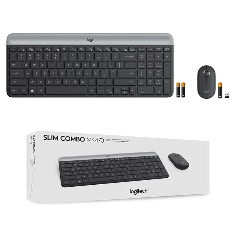 Bộ Bàn Phím Chuột Không Dây Logitech MK470 Slim - Combo Chuột Và Bàn Phím Siêu Mỏng Chống Ồn