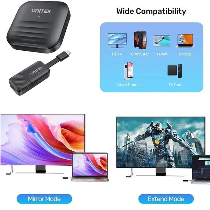 Bộ Truyền HDMI Không Dây 50m Cổng USB-C Unitek V1184A01 Full HD