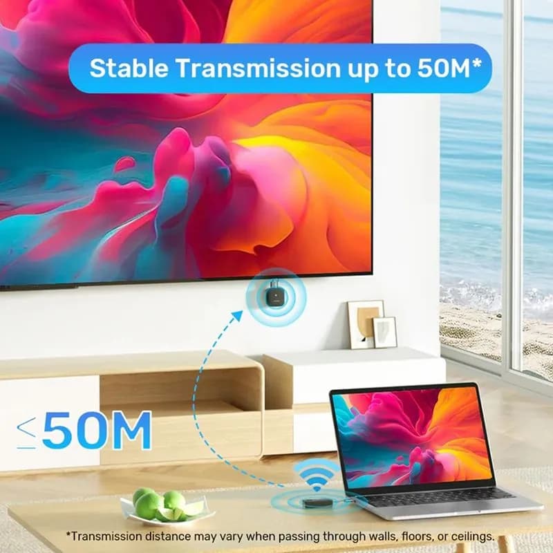 Bộ Truyền HDMI Không Dây 50m Cổng USB-C Unitek V1184A01 Full HD