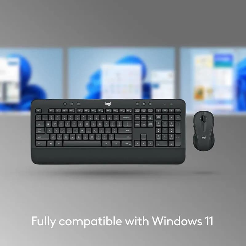 Bộ Bàn Phím Chuột Không Dây Logitech MK540 Advanced - Combo Chuột Và Bàn Phím Có Đệm Kê Tay