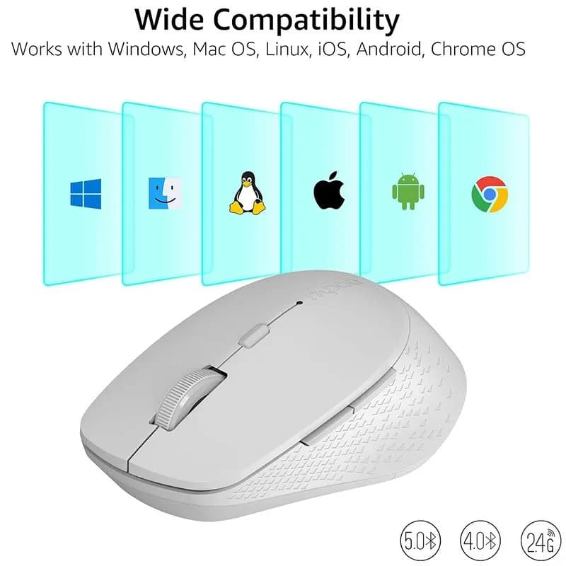 Chuột Không Dây Rapoo M300 Silent | Bluetooth & 2.4GHz Đa Thiết Bị