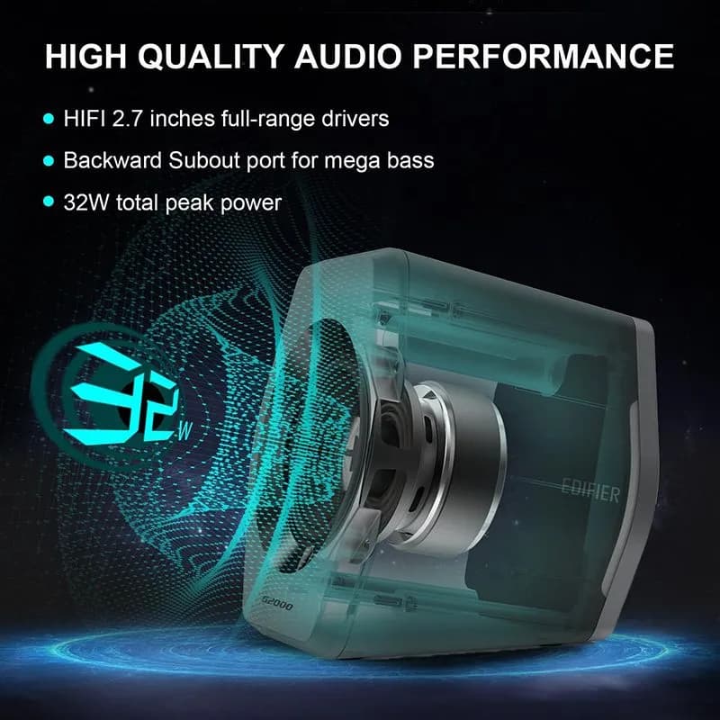 Loa Vi Tính 2.0 Gaming Edifier Hecate G2000 RGB Bluetooth 32W