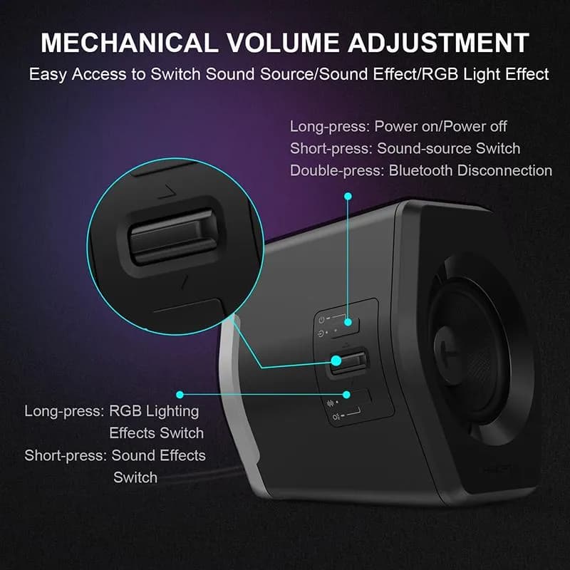 Loa Vi Tính 2.0 Gaming Edifier Hecate G2000 RGB Bluetooth 32W