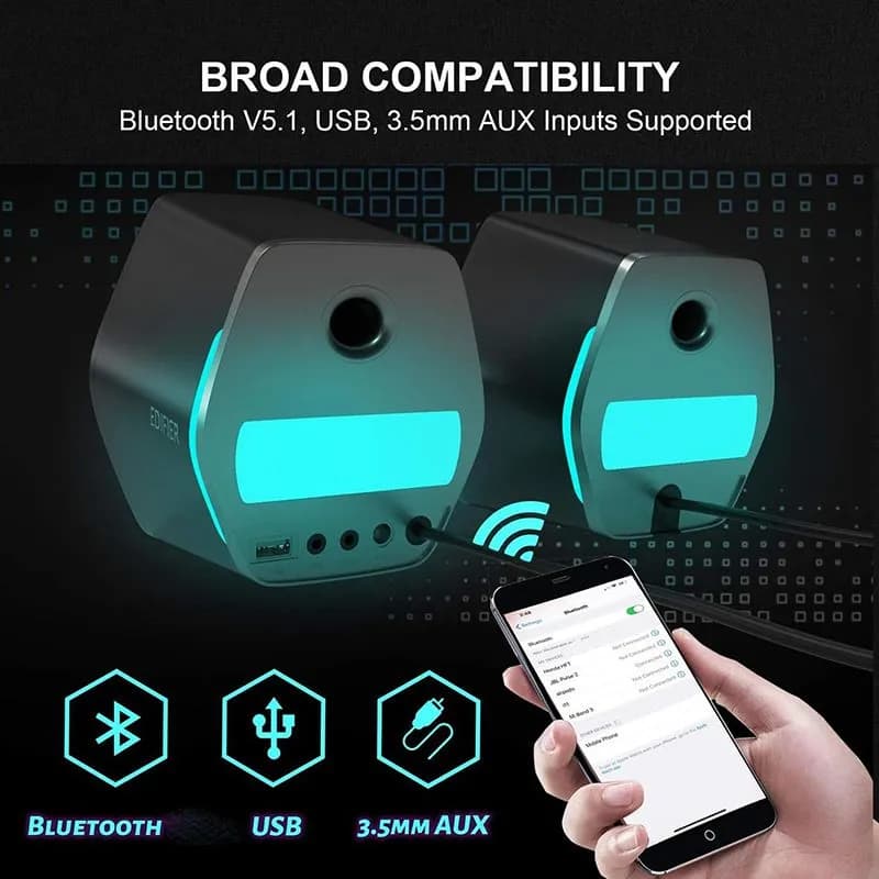 Loa Vi Tính 2.0 Gaming Edifier Hecate G2000 RGB Bluetooth 32W