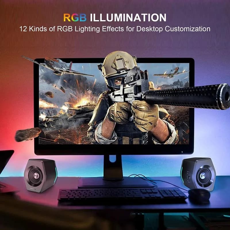Loa Vi Tính 2.0 Gaming Edifier Hecate G2000 RGB Bluetooth 32W