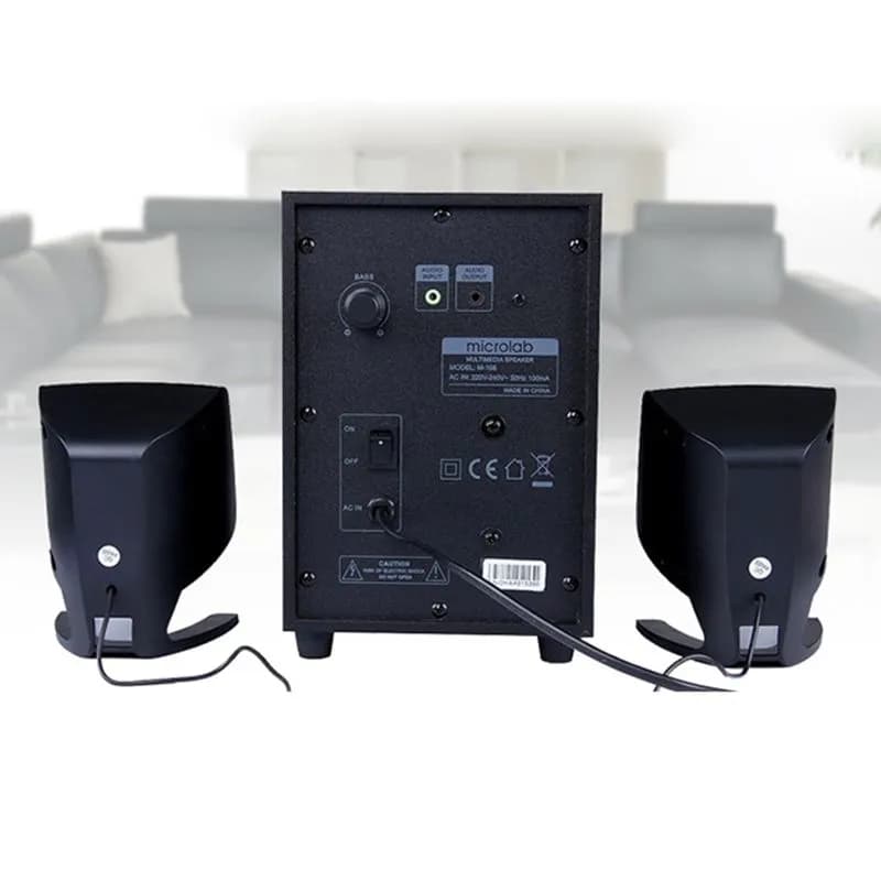 Loa Vi Tính Microlab M108 2.1 Kênh Để Bàn (Màu Đen)