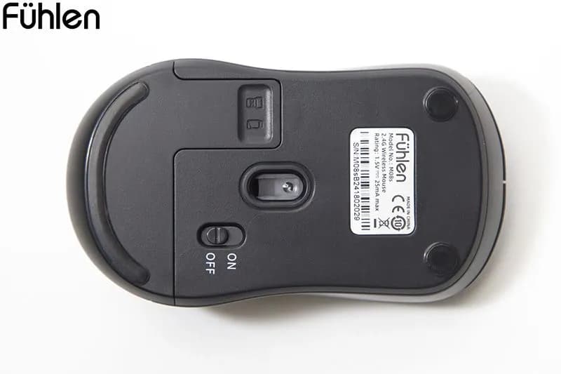 Chuột Máy Tính Không Dây Fuhlen M08S (Kết Nối 2.4G / Màu Đen)