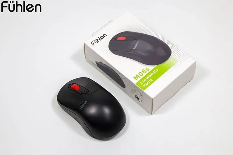 Chuột Máy Tính Không Dây Fuhlen M08S (Kết Nối 2.4G / Màu Đen)