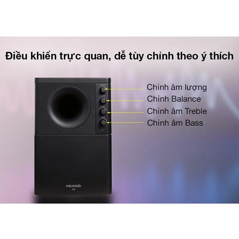 Loa Máy Tính 2.1 Microlab X2 (Gồm 1 Loa Sub Trầm & 2 Loa Vệ Tinh Đôi)