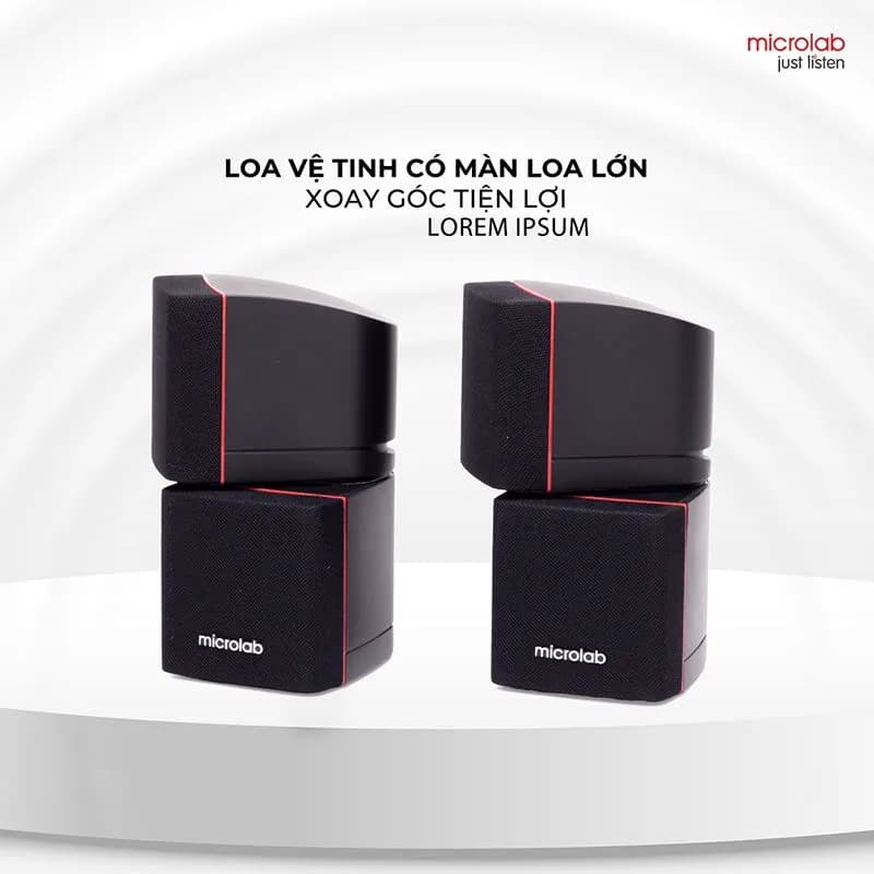 Loa Máy Tính 2.1 Bluetooth Microlab X2BT (Gồm 1 Loa Sub Trầm & 2 Loa Vệ Tinh Đôi)