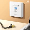Mặt Ổ Cắm Mạng RJ45 Âm Tường Bằng Nhựa Ugreen 80180 Màu Trắng 3
