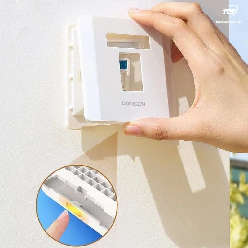 Mặt Ổ Cắm Mạng RJ45 Âm Tường Bằng Nhựa Ugreen 80180 Màu Trắng